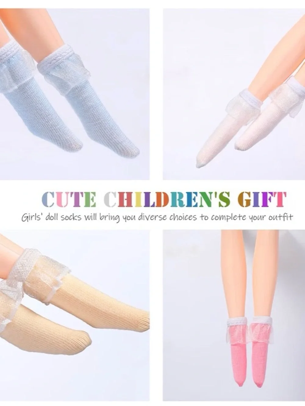 Sheer Ruffle-Trim Doll Socks Pick (1) Pair